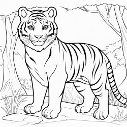a tiger in the forest