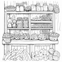 coloring pages sweet and salt snacks