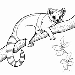 do a simple sketch of my made up animal the congo glider it has membranes stretching between its limbs to help it glide and green and brown fur for camouflage it also has teeth made for eating berries