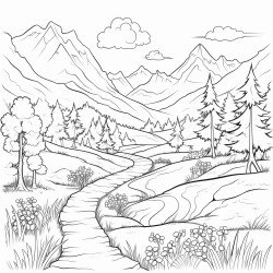 a path leading through mountains