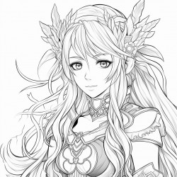 anime style elf druid