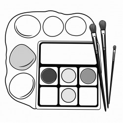makeup palette looks bold and easy white background