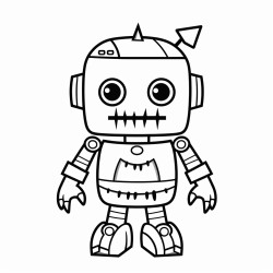 robot halloween simple