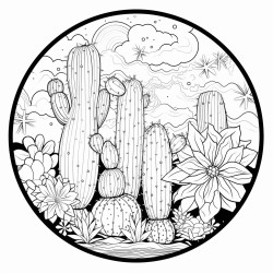 cactus canabis ocean galaxy