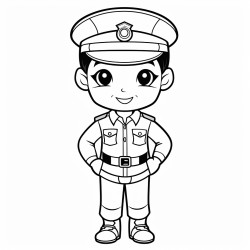 police woman playing with