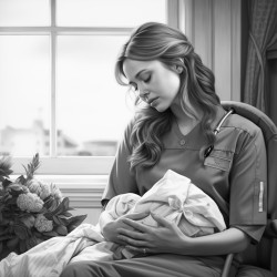 a crying nurse hugging a crying patient