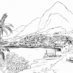 stlucia caribbean island view