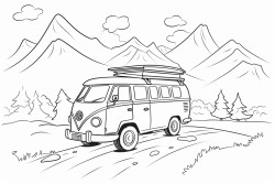 road trip coloring pages  for kids