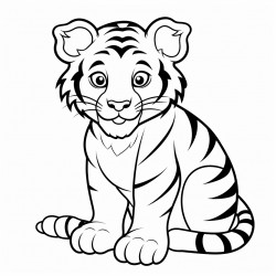 colouaring book tiger