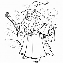 wizard holding a scroll