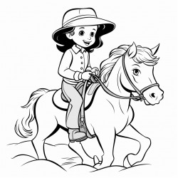 a girl riding a horse