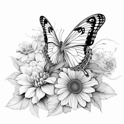 beautiful butterfly landing on a flower