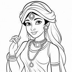 beautiful indian princess with sari