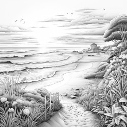 sunset at the beach