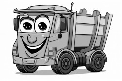 friendly garbage truck