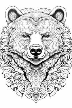 bear face 12 view