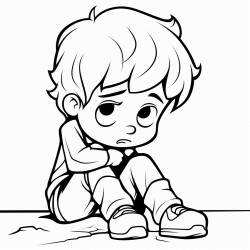 un nio triste pidiendo perdon