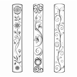 coloring page border for bookmarkers