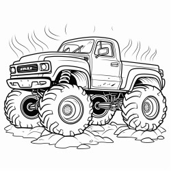 monster truck with lava