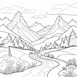 a path leading through mountains