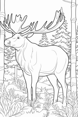 moose in the forest