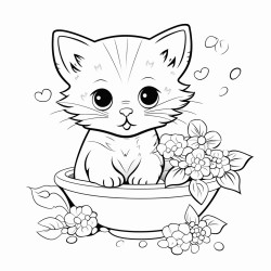 cats eat flowers