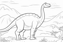 brachiosaurus with simple background