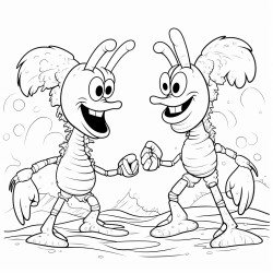 shrimps fight with chief