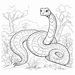 a snake in the forest