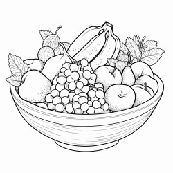 a bowl of all kinds of different fruits bananas strawberries pears grapes kiwi apples oranges etc
