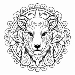 animal with mandala
