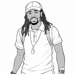 medium size african american male middle age with dread locs wearing a polo shirt and work pants