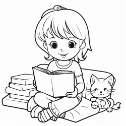 girl read book