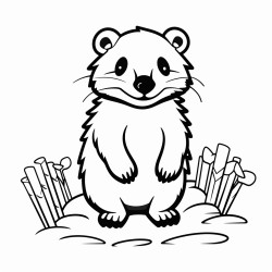 a cute and adorable icelandic badger