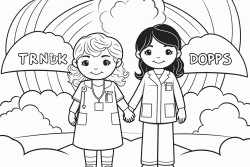 thank you nurses with sky and rainbow in the background