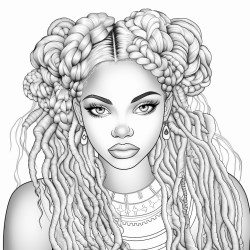 black girl braids
