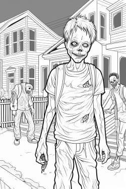 creepy images of blackeyed children standing in the street