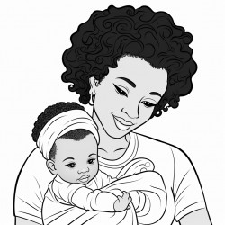 black lady and baby boy