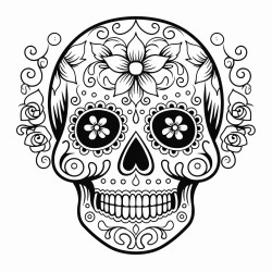a skull for the day of the dead