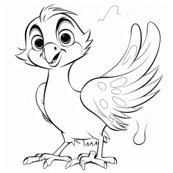 un oiseau arcenciel avec un mouton qui a des tches de dalmatien