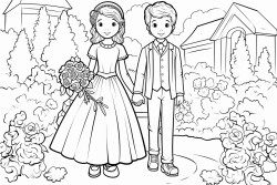 wedding in a rosarium