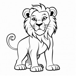 lion staring