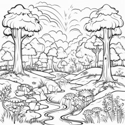 a magical forest landscape