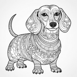a wiener dog in a wiener costume