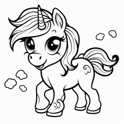 a cute horseunicorn