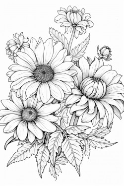 detailed illustrations of various flowers