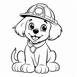 firefighter dog listening