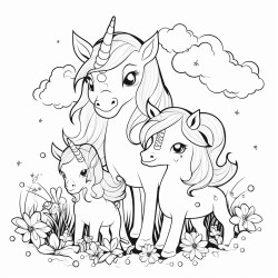 family cubs of unicorn