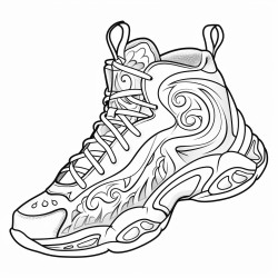 a basketball shoe with a tiedye pattern and a psychedelic vibe