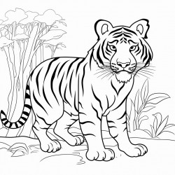a tiger in the forest